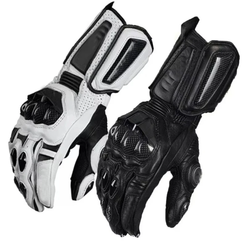 

Leather Moto Racing Gloves Short Men's Riding Gloves Touch Screen Off-Road