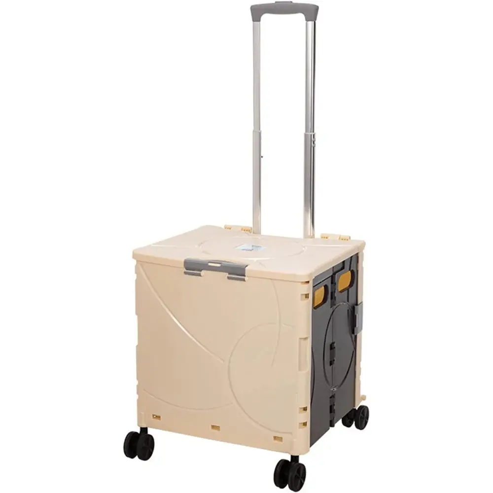 

Складная тележка для покупок с 4 поворотными колесами, крышкой и ручкой для хранения и транспортировки