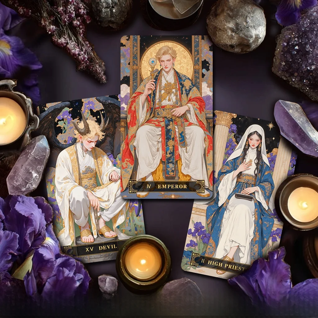 original-78-piece-tarot-de-waterproof-pvc-classic-plang-cards-purple-ibis-prosperi-tower-diy-board-game-card-set