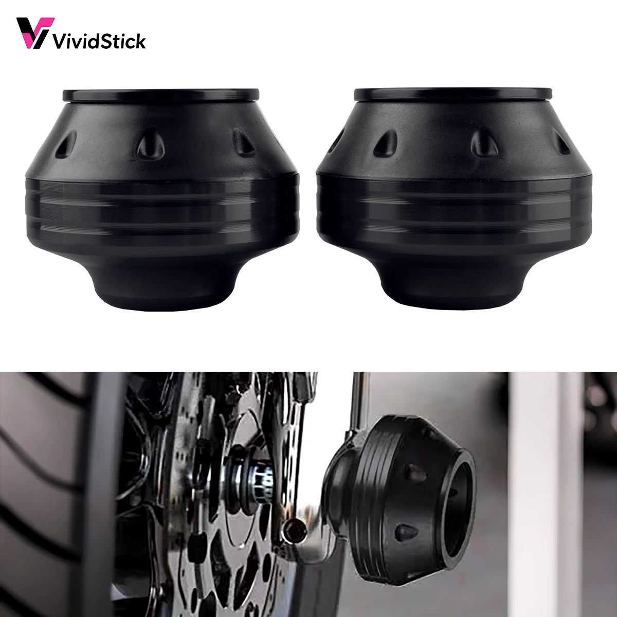 2Pcs Universal Motorcycle Wheel Protection Crash Pad Motorbike Crash Protectors Alloy Motocross Falling Front Fork Slider Cups