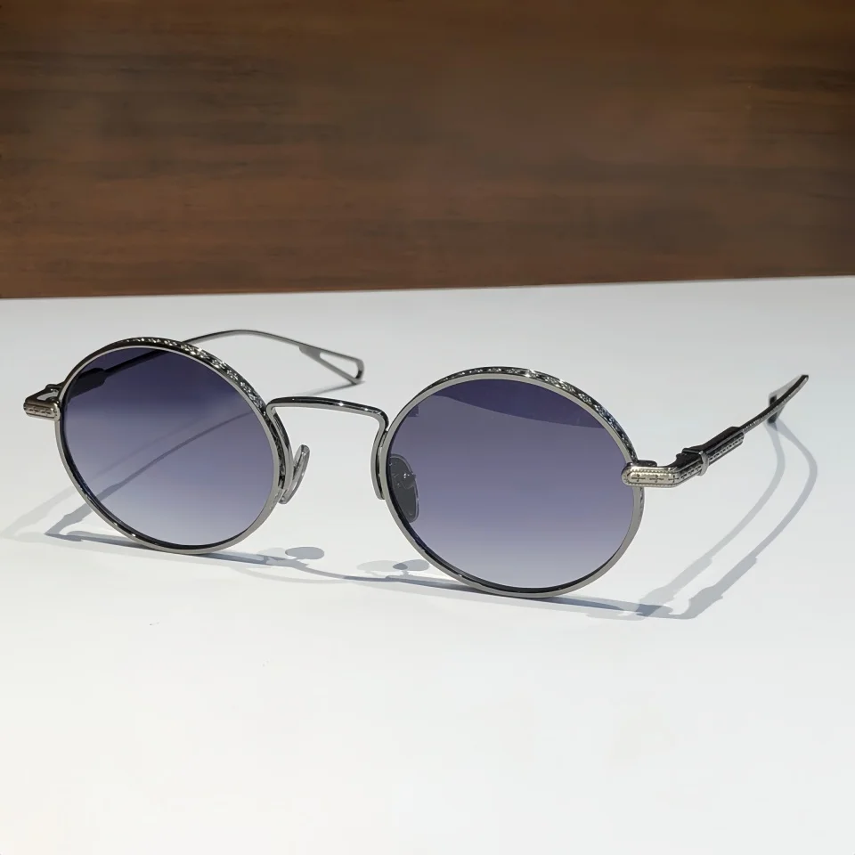 

2025 новые модные женские солнцезащитные очки, брендовые дизайнерские круглые классические ретро-защитные очки из титанового сплава, персонализированные роскошные мужские солнцезащитные очки UV400