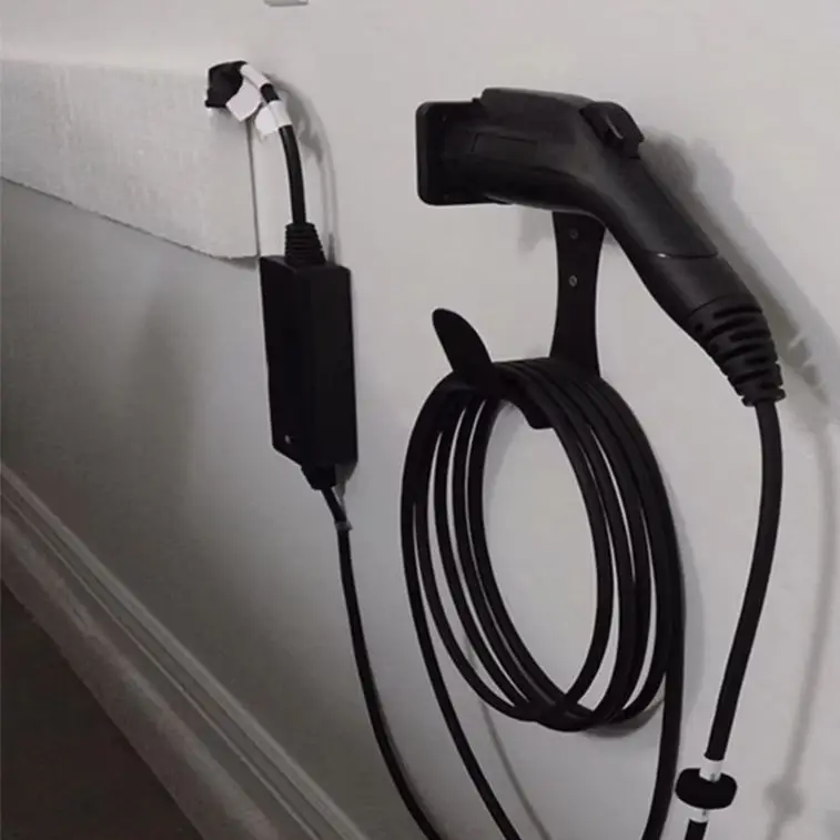 

Wall Mounted Stainless Steel EV Charger Holder Wall Bracket Replacement For J1772 Connector Car Original Accessories