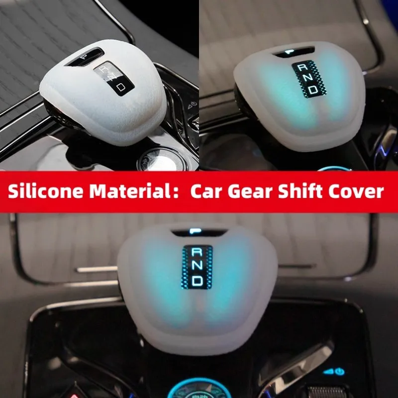 For BYD M6 2024 2025 2026 Car Gear Head Shift Knob Handle Silicone Shell Non-Slip Anti-wear Protector Cover Interior Accessories 6