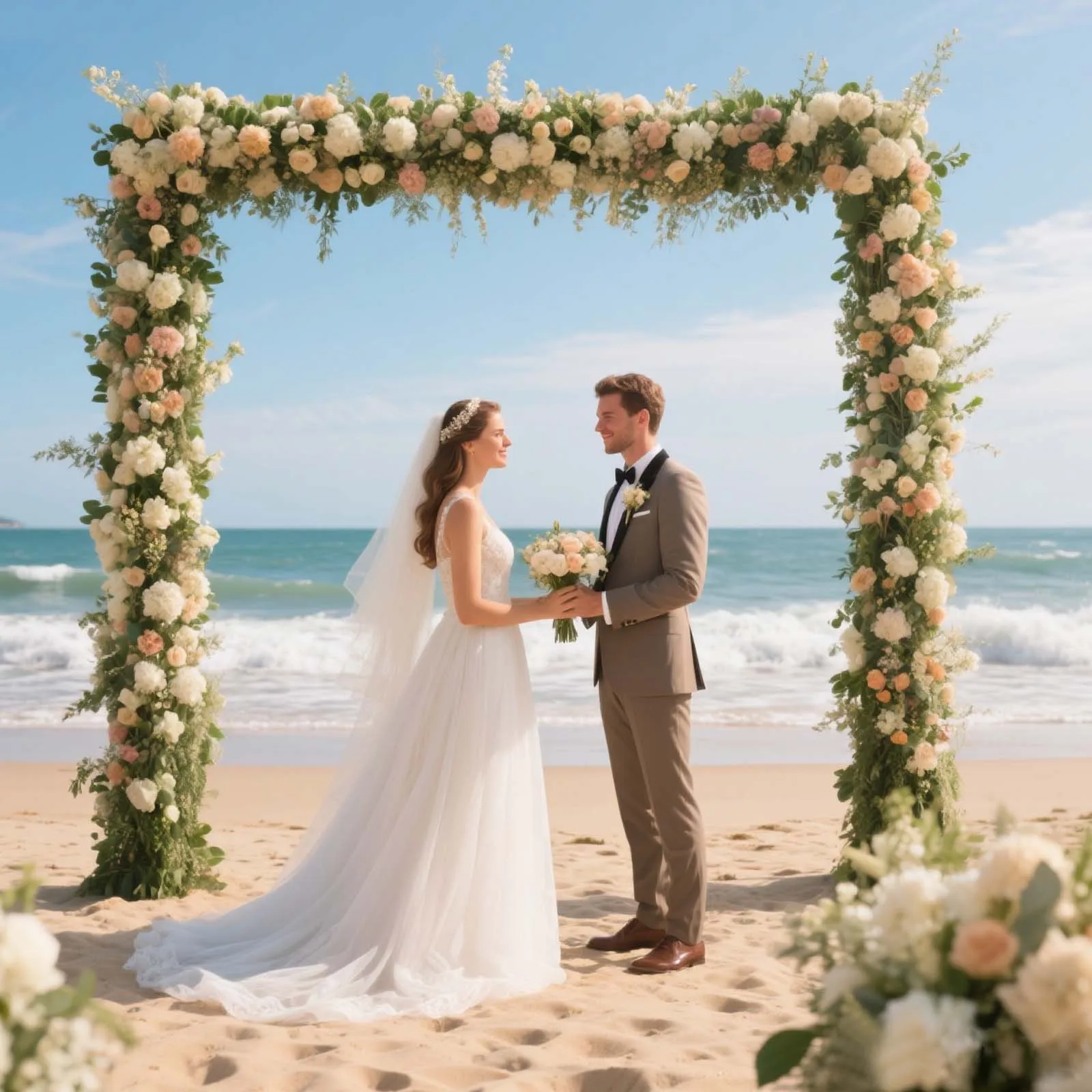 Support d'arche de mariage carré en métal 2x2m, détachable, réutilisable, stable, cadre doré pour cérémonie, fête, baby shower, décoration de jardin