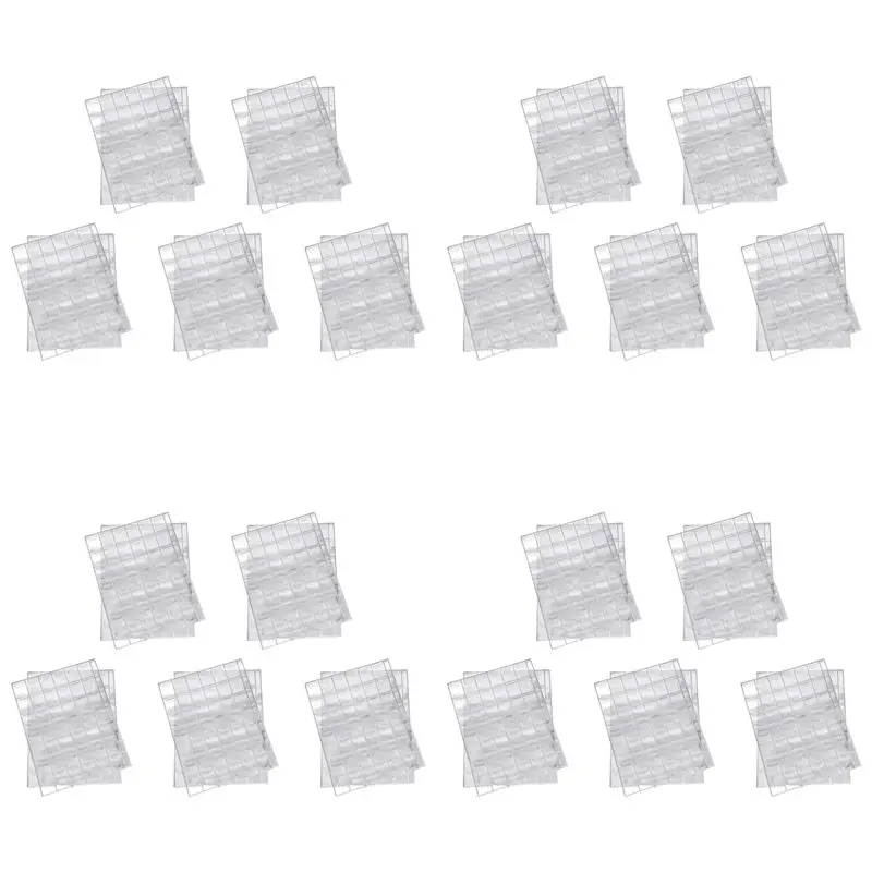 ABRW-40 PCS 42 Pockets Clear Coin Holders Folder Sheets Storage Cash Money Collection Album Creative PVC Albums Collecting