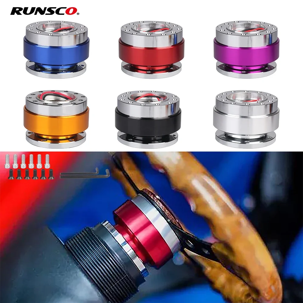 

Universal Car Tuning Steering Wheel Quick Release Hub Adapter Snap Off Boss Kit Auto Accessories