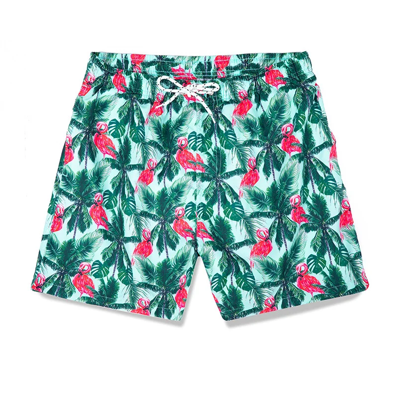 Colorful Hawaiian 3d Print Beach Shorts Men Summer Street Plants Flamingo Short Pants Surf Board Shorts Outdoor Swim Trunks