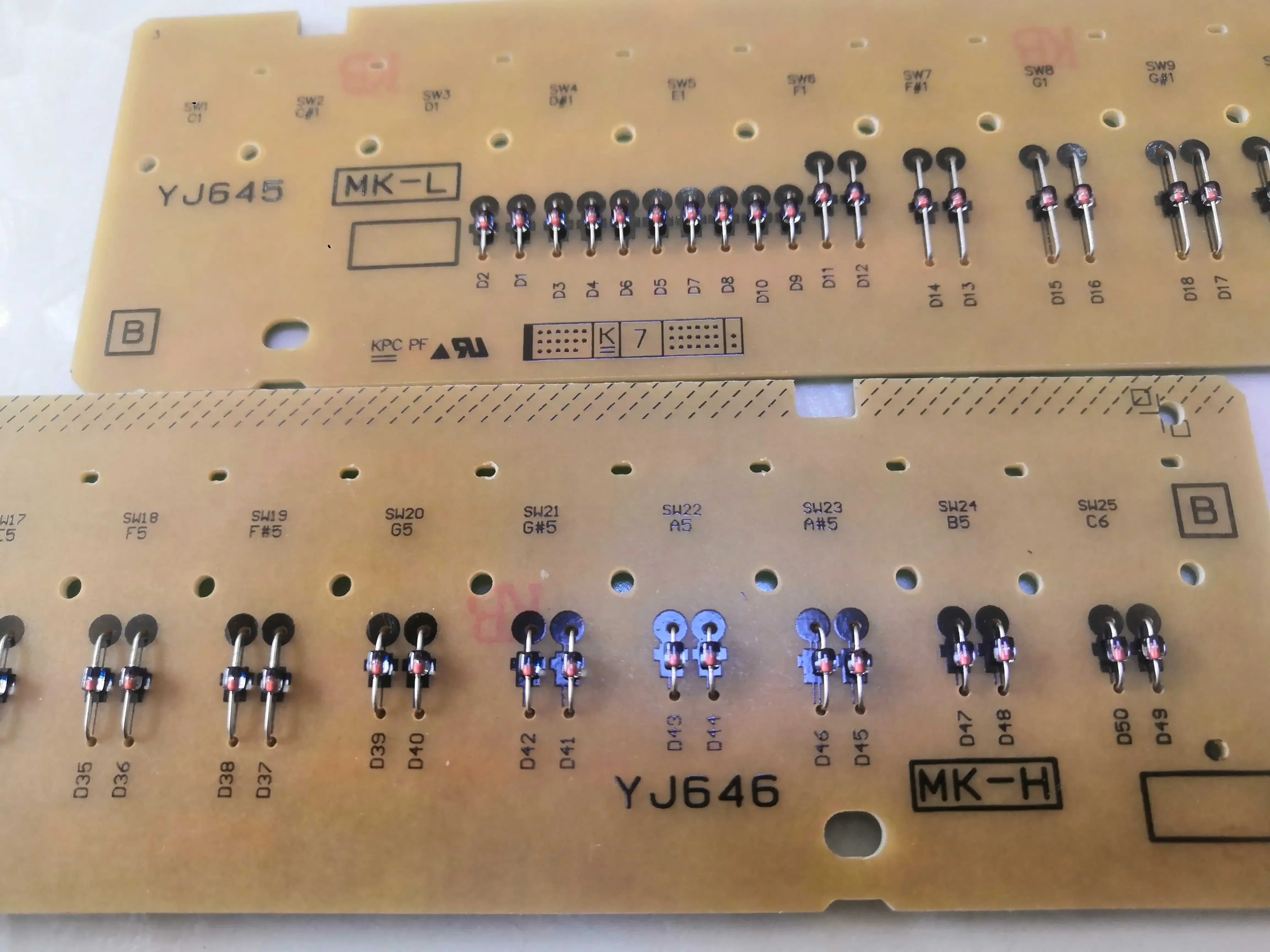 New Original For Yamaha PSR- SX700 SX900 SX950 Key Contact Mk Board PCB YJ645 YJ646