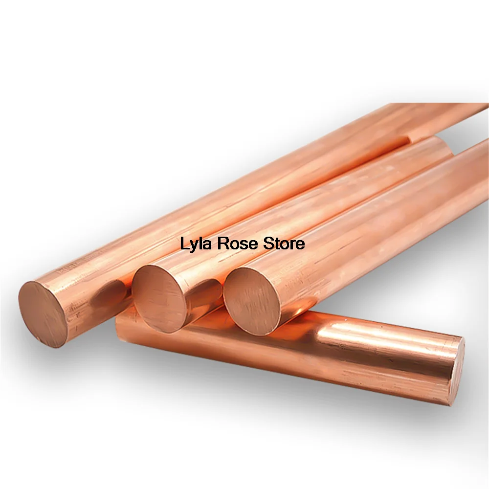 Red Copper Rod Diameter 1/2/3/4/5/6/7/8/10/12/14mm Round Stick T2 Copper Bar 200mm Length