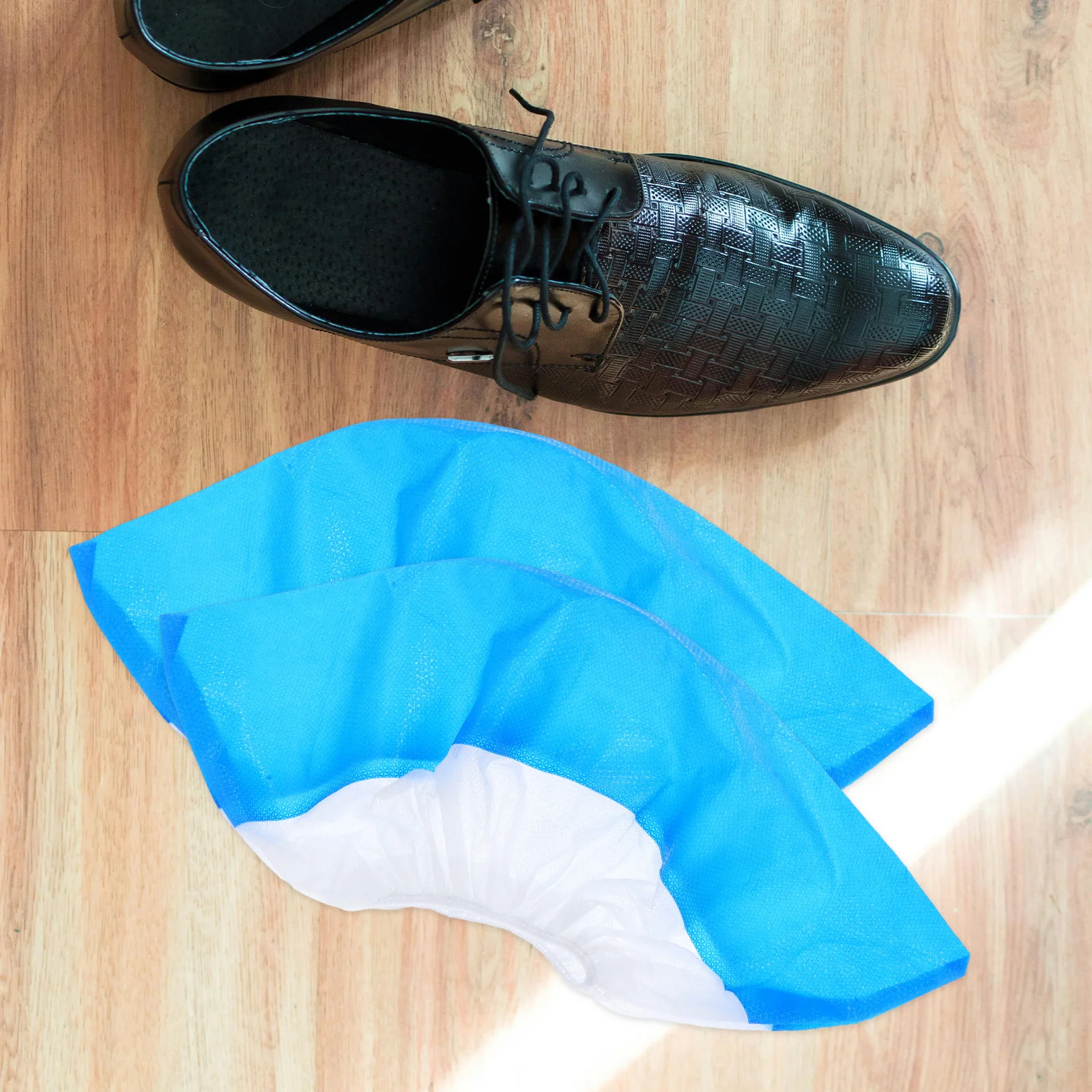 50pcs Dustproof Non-Slip Shoe Thick Disposable Boot Covers For Indoor Home Use Floor Protector Non-Woven Work Shoe Covers