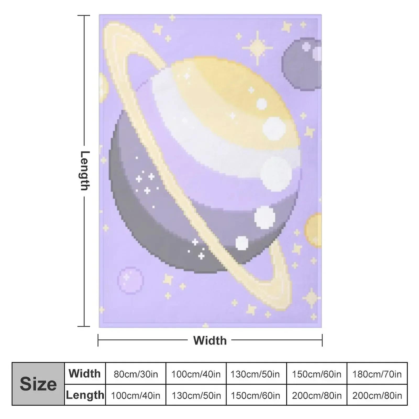 Nonbinary Pride Pixel Planet Throw Blanket Retros Beach Bed linens Blankets