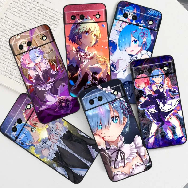 

R-Re Z-ZEROS Anime Art For Google Pixel 10 9a 9 8A 8 7 7A 6 6A Pro XL 2024 5G Black Soft TPU Silicone Phone Case
