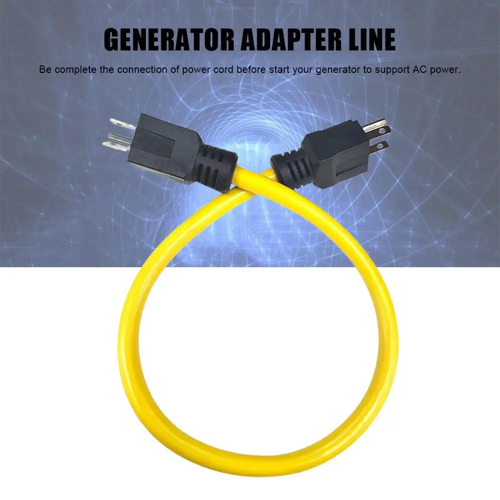 

Generator Adapter Cord Nema 5-15p For Transfer Switch Extension Cord Adapter (3 Prong Plug 12awg 125v) R6h2 D8z8