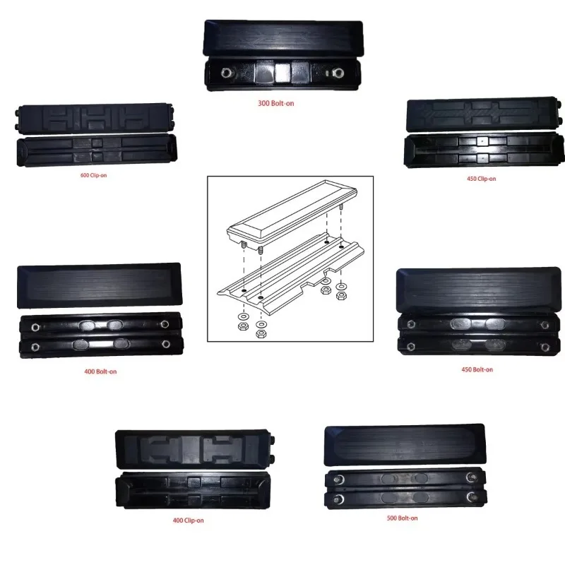 Parts Excavator Rubber Track Pad 600mm Wide Track Shoe Plate for TAKEUCHI Big Digger
