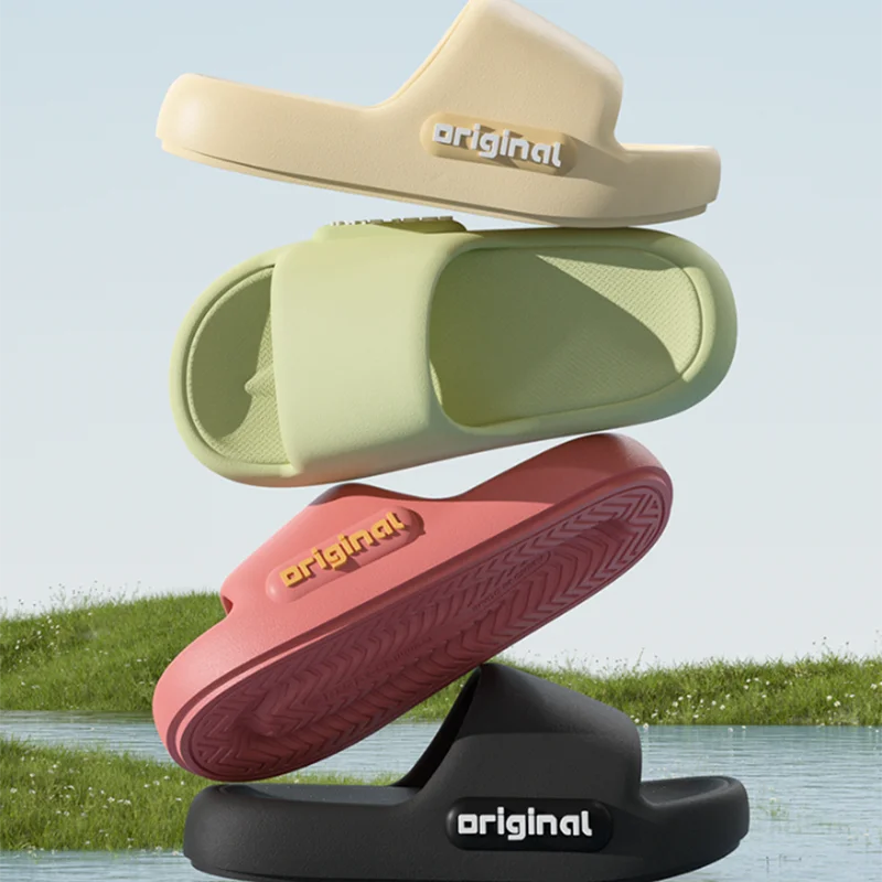 Candy Color Women Thick Sole Home EVA Slippers Spring Summer Big Size Anti Slip Cloud Slides Ladies Soft Bottom Beach Flip Flops image 6