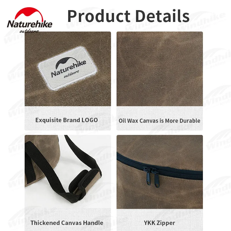 

Naturehike 3 Size Large Capacity Camping Storage Box Thickened Canvas Wear Resistance Sundries Tools Storage Camping Equipment