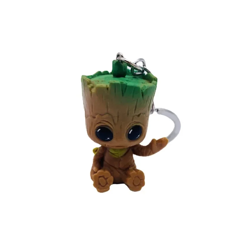 Marvel Groot Keychains Decoration Anime Action Figures Cute Toy Q Figurals Car Key Bag Decoration Models Children Birthday Gifts