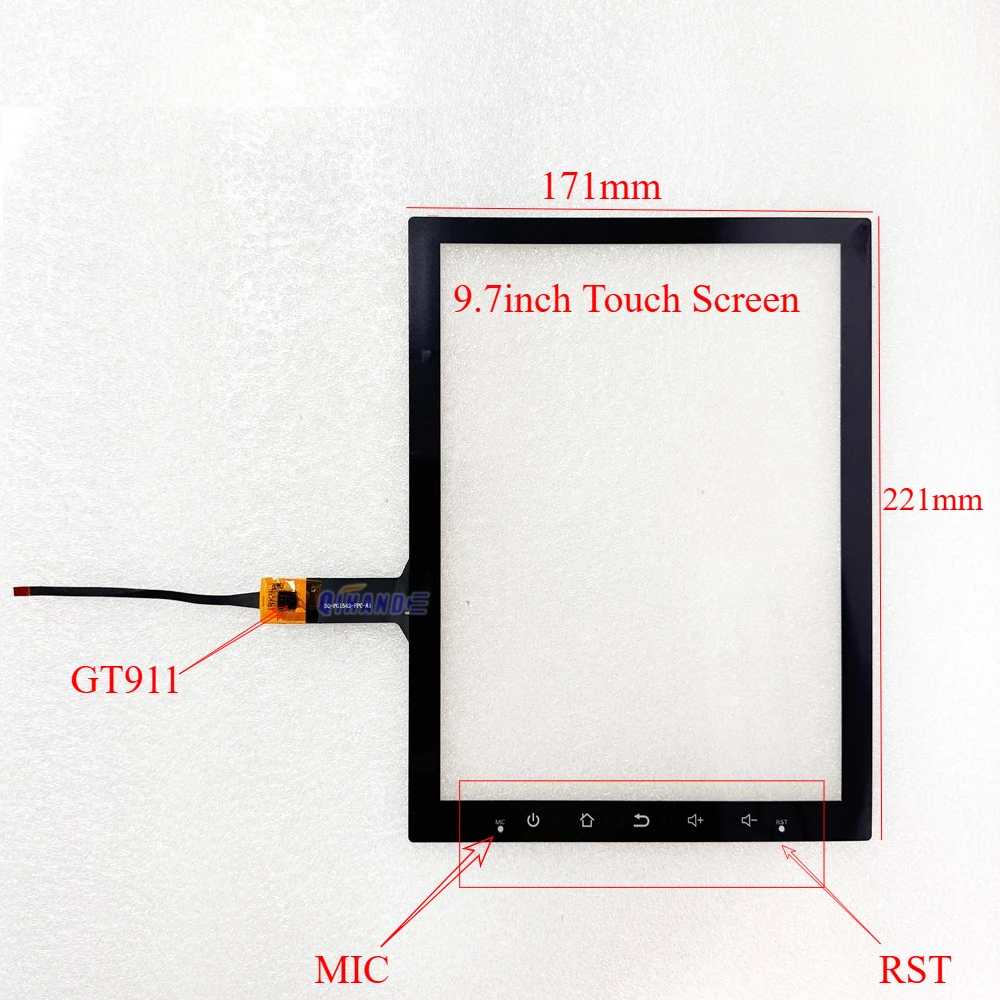 

GT911 LCD Display Touch Glass Sensor Panel Touch Screen SQ-PG1542-FPC-A1 SQ-PG1542 -FPC-A1 With MIC ,RST GPS Radio DIY Parts