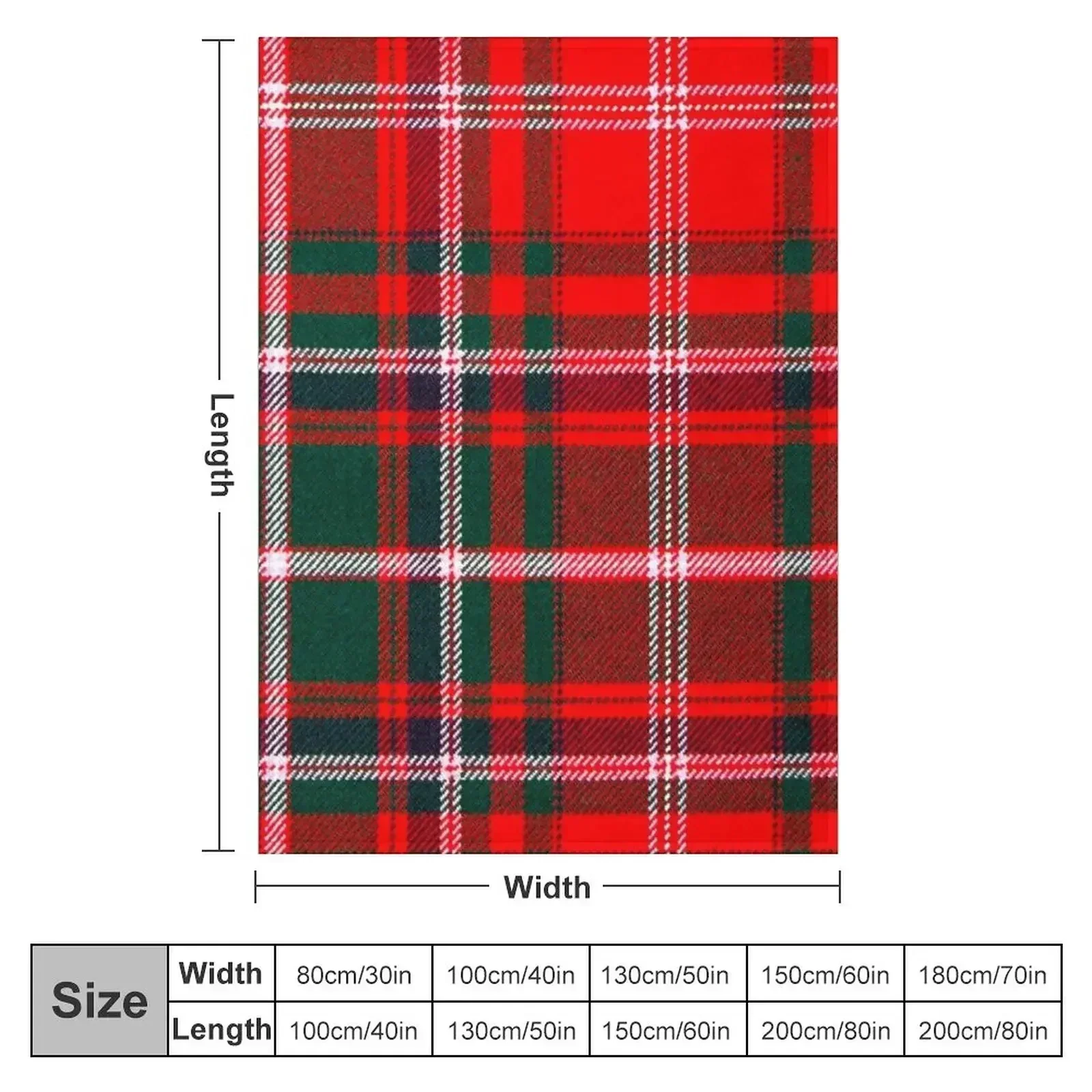 Macdougall Tartan Throw Blanket couch cozy soft plush fuzzy picnic outdoor blanket