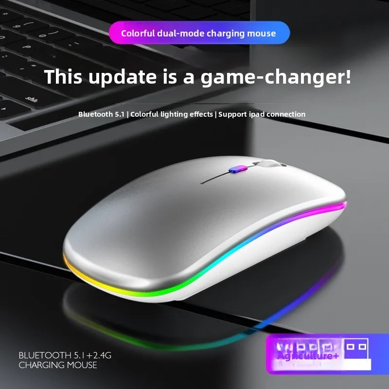 

Charging Bluetooth Dual-Mode Wireless Illuminated Computer Laptop Office Silent Mouse