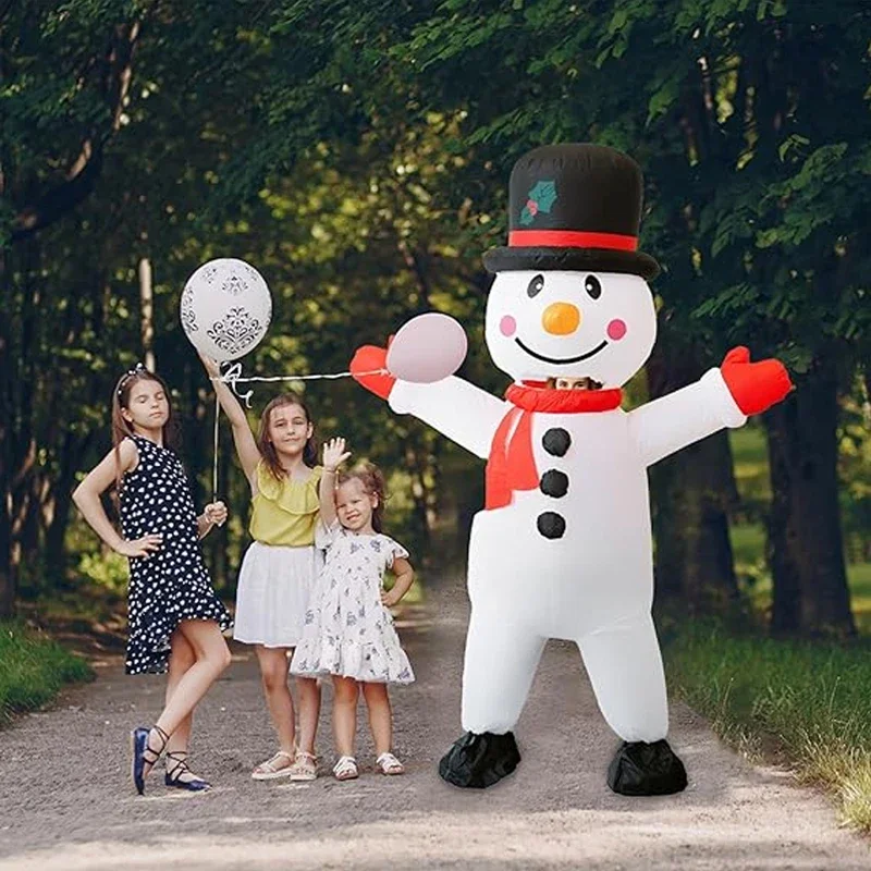 

Christmas Snowman Inflatable Costume Adult Christmas Mascot Inflatable Suit Christmas Themed Party Cute Performance Costume