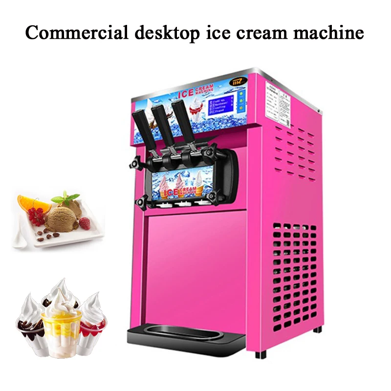 Ice Cream Maker Machine Automatic Upright with Built-in Compressor, LCD Digital Display & Timer, No Pre-Freezing