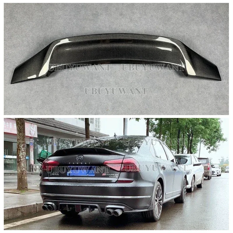 For Volkswagen Passat B7 USA 2011-2017 Passat NMS Rear Trunk Lip Carbon Fiber Wing Spoiler Car Styling view 4