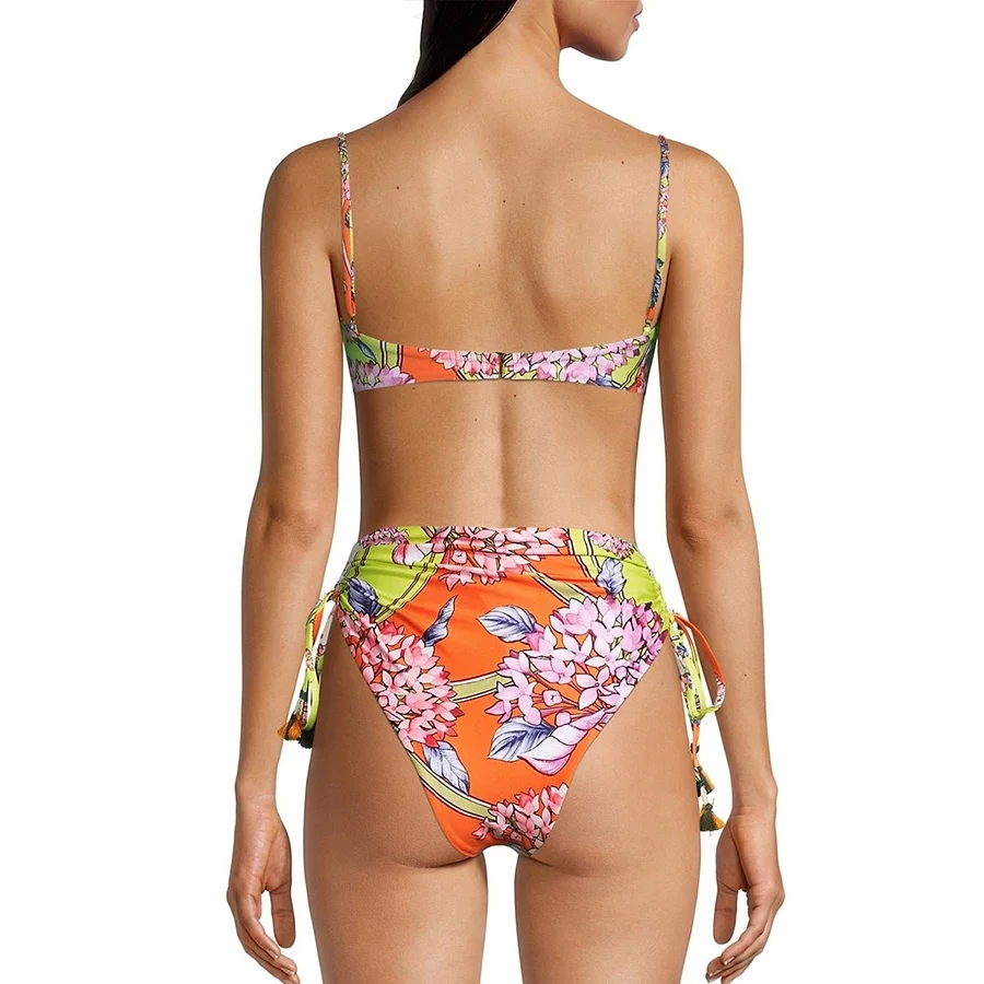 2024 Chic Printed Fashion bikini Set e Cover Up costumi da bagno a due pezzi da donna costumi da bagno Sexy da spiaggia costume da bagno di lusso Beachwear