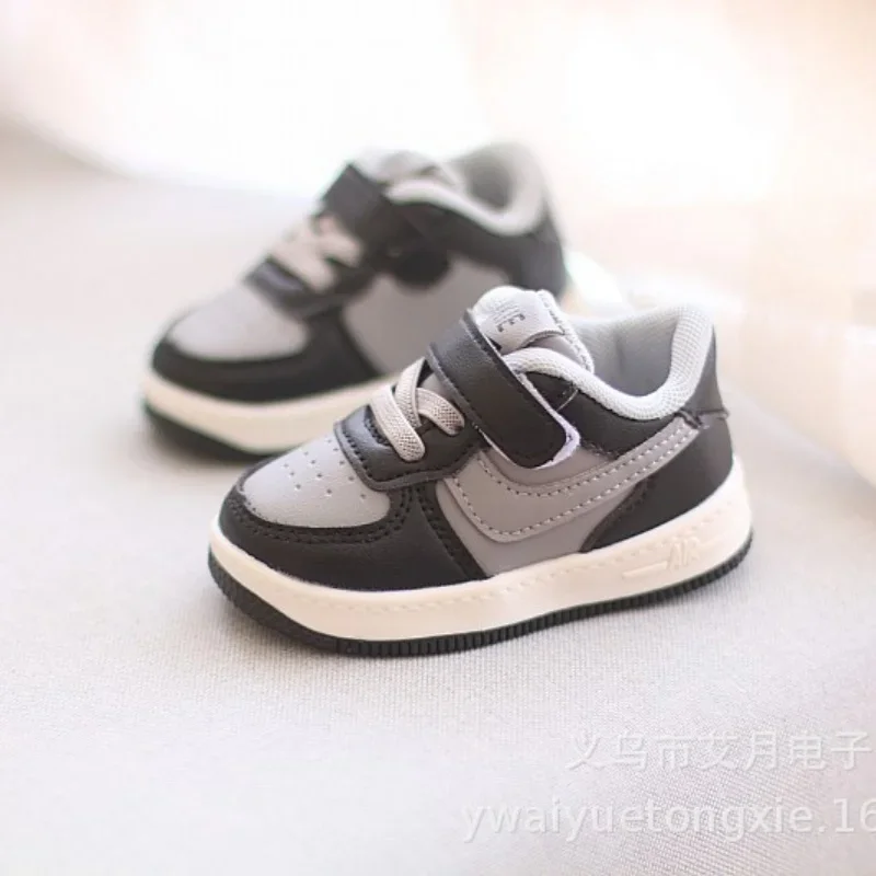 New Four Seasons Children's Sports Shoes Boys Breathable Running Shoes Girls Soft Bottom Casual Shoe Kids Solid Color White Shoe image 4