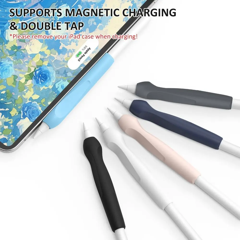 Silicone Pen Grip Soft Flexible Touch Pen Protective Cover Ergonomics Multifunctional for Apple Pencil Pro/2 Generation