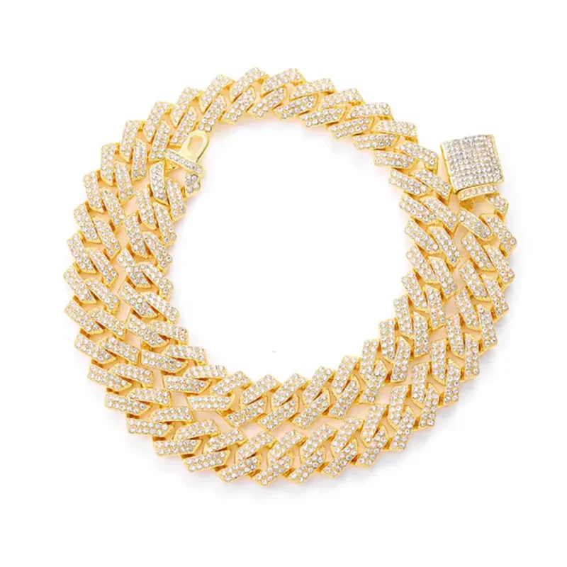 16 مللي متر الهيب هوب ميامي الكوبية ربط سلسلة مجموعة قلادة + ساعة + سوار الإبداعية مثلج خارج لامعة العصرية مجوهرات أنيقة للنساء الرجال