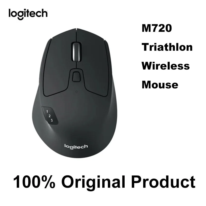 Logitech M720 Triathalon Multi-Device Wireless Mouse with Wireless Optical Trackball Ergonomic Mouse Gamer for Windows