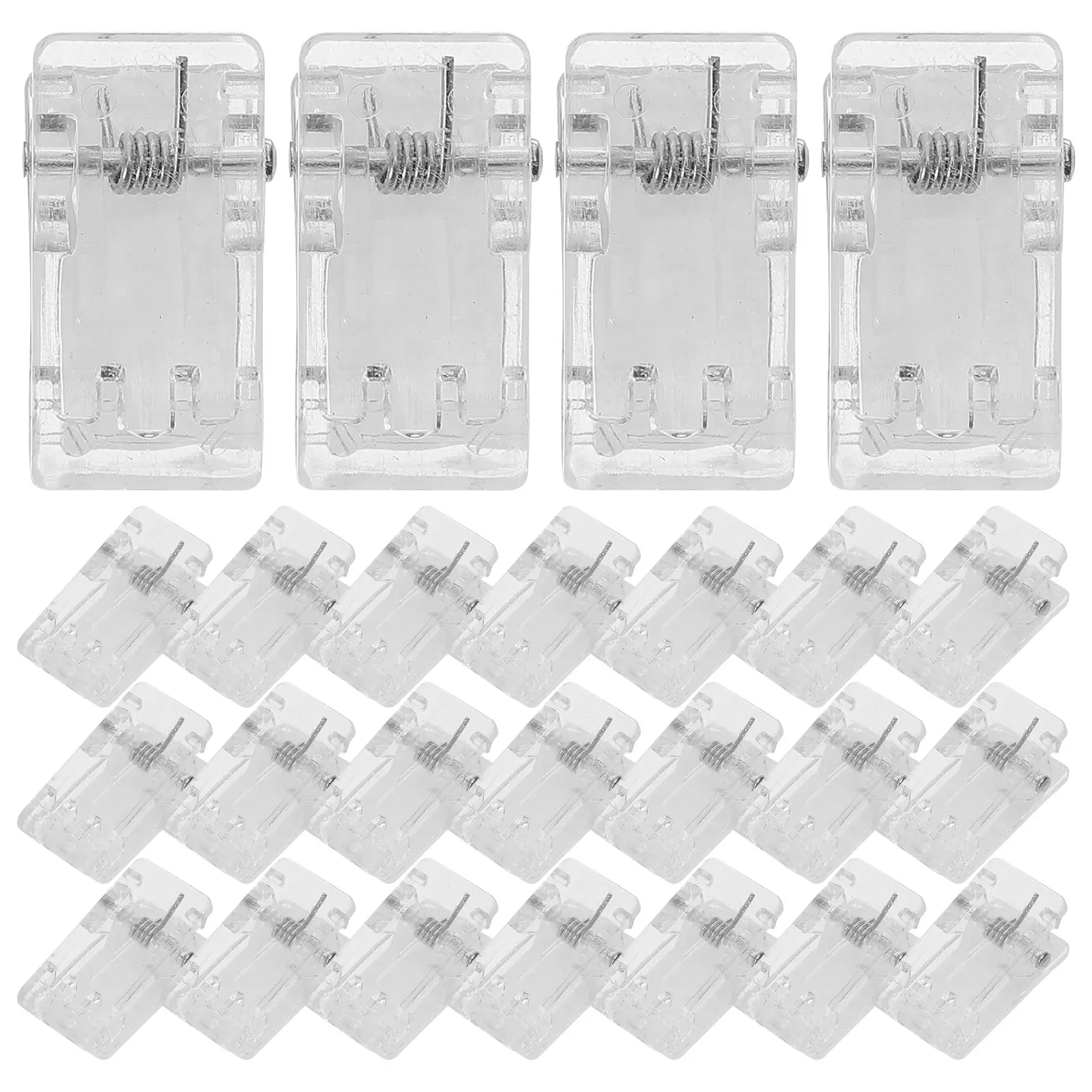 50pcs Self Adhesive Small Clips Clips for Fabric Photo Paper Wall Badge ID Card Holders Plastic Office