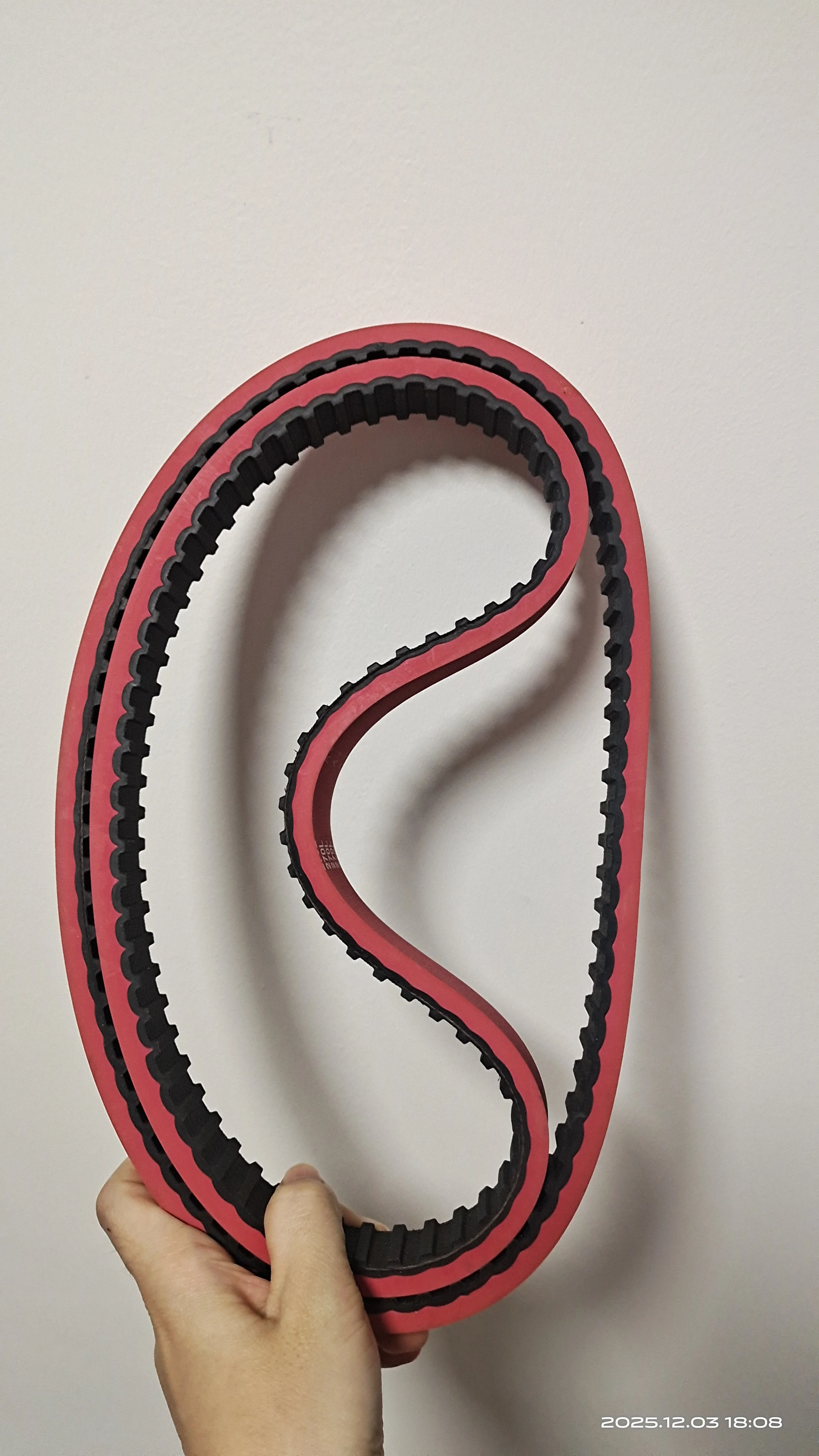 Customized  4pcs 255L-25MM Red glue 8mm 4pcs L-type  255L 25mm 8T with 8mm thickness Red Rubber Coating Belt