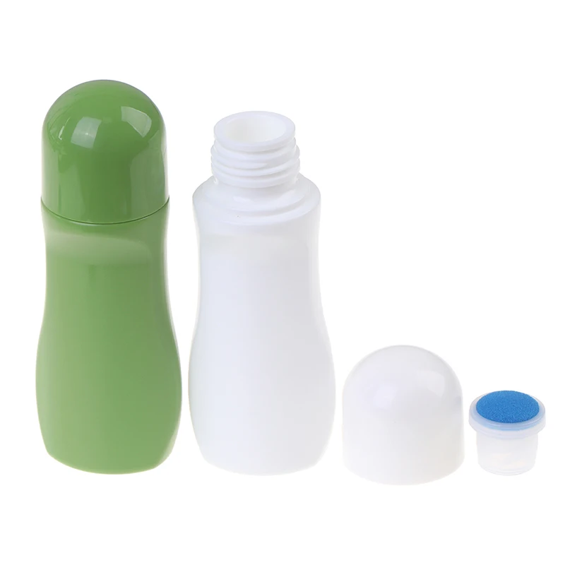 1pc 15ml 50ml 60ml 100ml Soreness Liquid Bottle With Sponge Applicator White Medicine Liquid Bottle With Blue Sponge Head