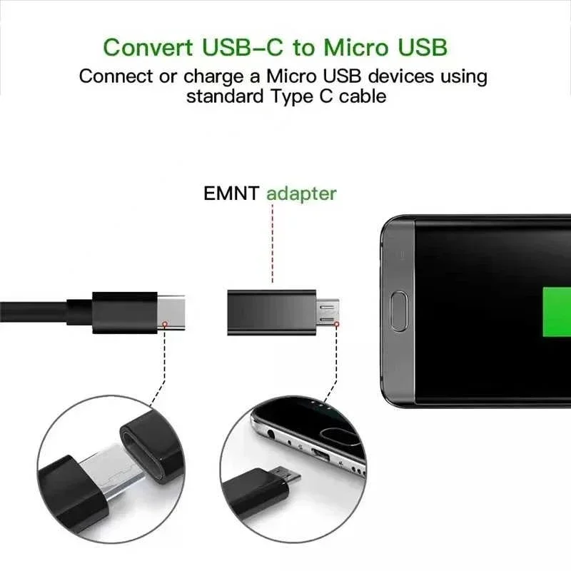 USB Type C Female To Micro USB Male Converter Type-C Micro USB Adapter Connector for Xiaomi Samsung Data Sync Phone Converter