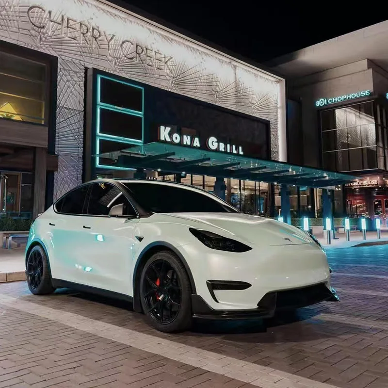 Frontstoßstangenlippe für Tesla Model 3 Model Y 2017-2025 Kinn-Spoiler Diffusor Karosserie-Kit Deflektor Tuning-Zubehör Autoteile – Detail 7