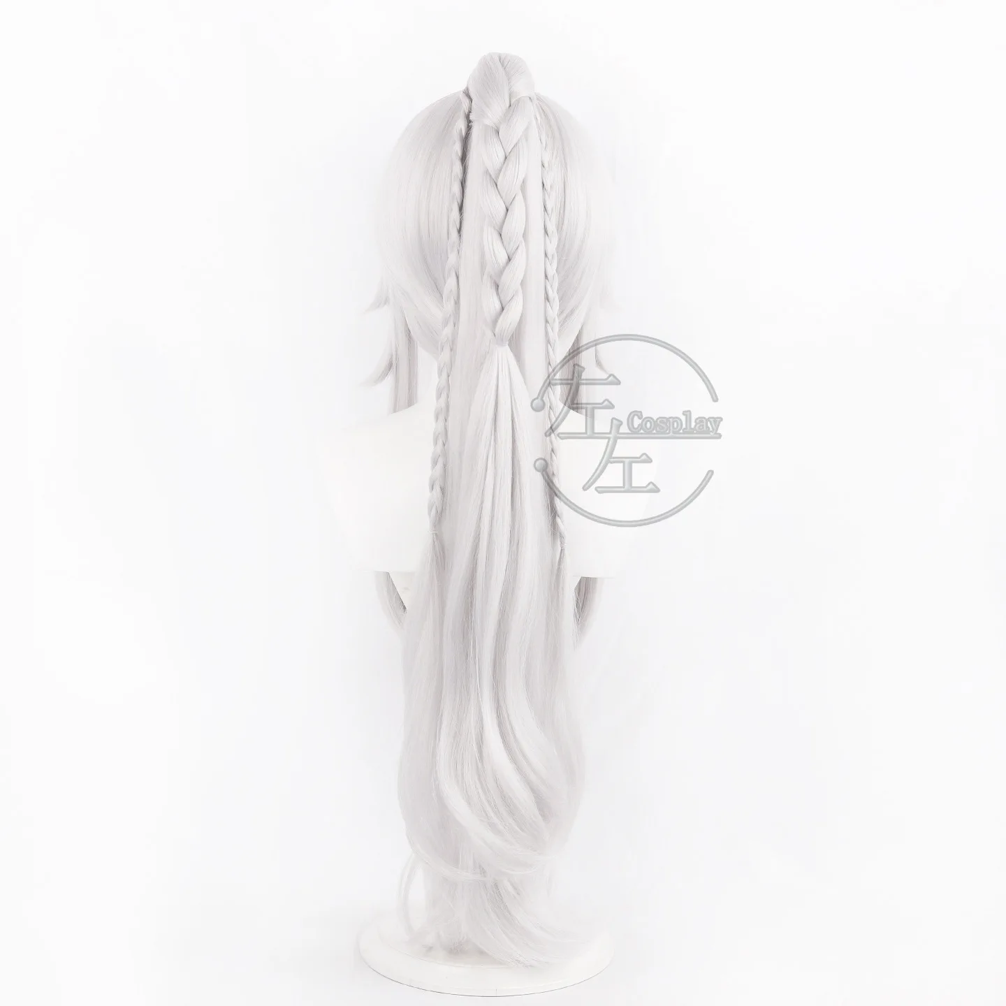 Pelucas de Cosplay de Zibai de Genshin Impact para Fiestas, Peluca de Cosplay de Zibai para Mujer, Cabello Sintético Resistente al Calor, Peluca de Zibai para Fiesta + Gorro de Peluca