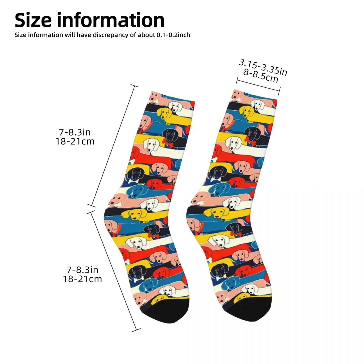 COLORED CUTE DOGS PATTERN Socks Harajuku High Quality Stockings All Season Long Socks Accessories for Man Woman Birthday Present