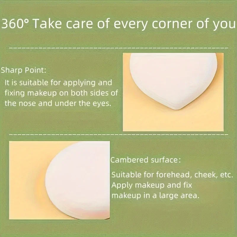 5 Stück Trocken-Nass-Make-up-Puff für den doppelten Gebrauch, Marshmallow-weicher Schwamm, Air Cushion Puderquaste für das tägliche Foundation-Make-up – Detail 4