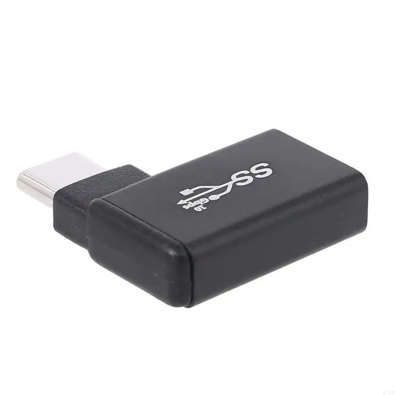 

E1PF USB C to USB 3.0 Aluminum Adapter USB A 3.0 Female to 90 Degree 3.1 Type C Male Converter for Smartphone Flash Drives