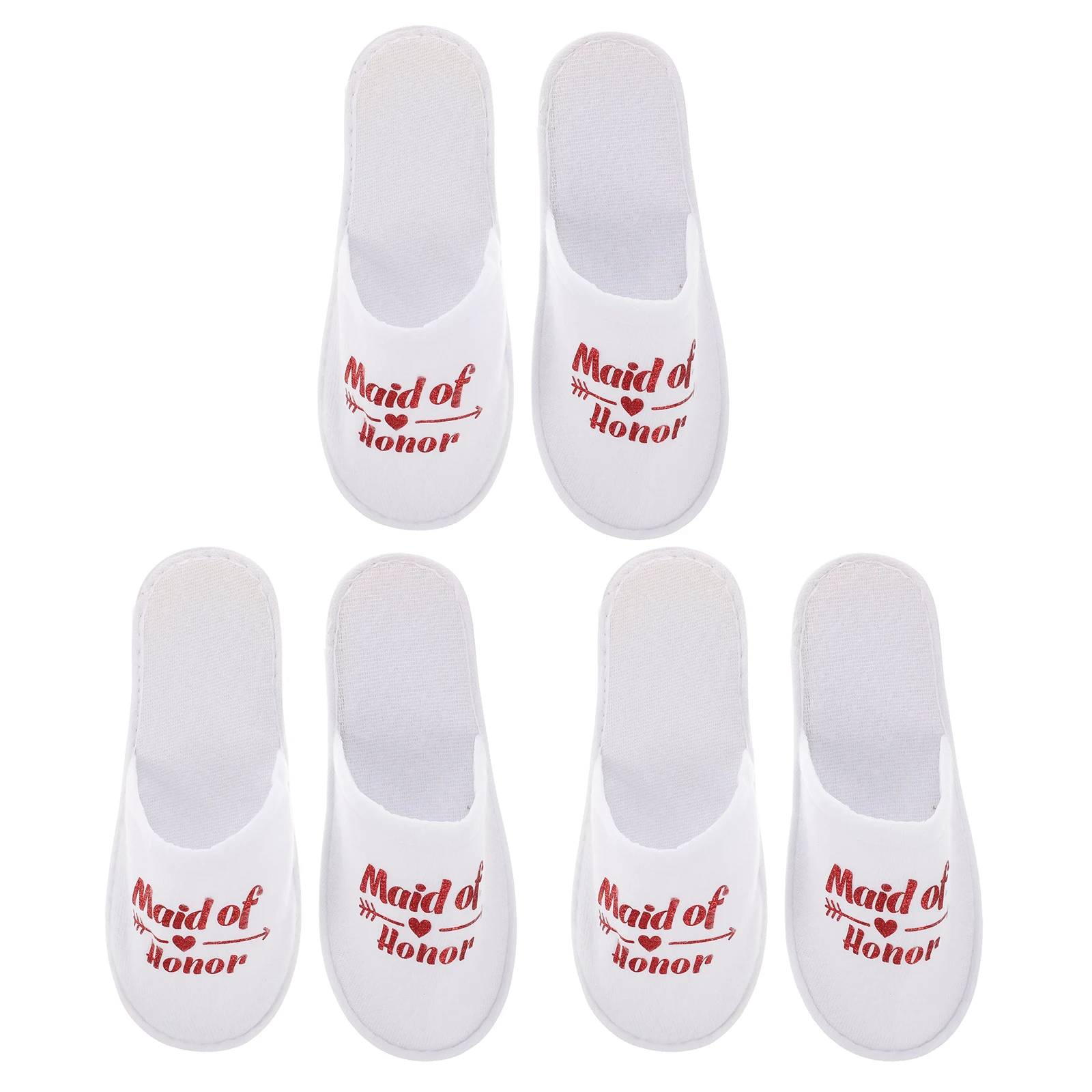 

Wedding Party Slippers 3 Pairs Coral Fleece Disposable Bridal Shower Pajama Guest Lightweight Practical for Wedding