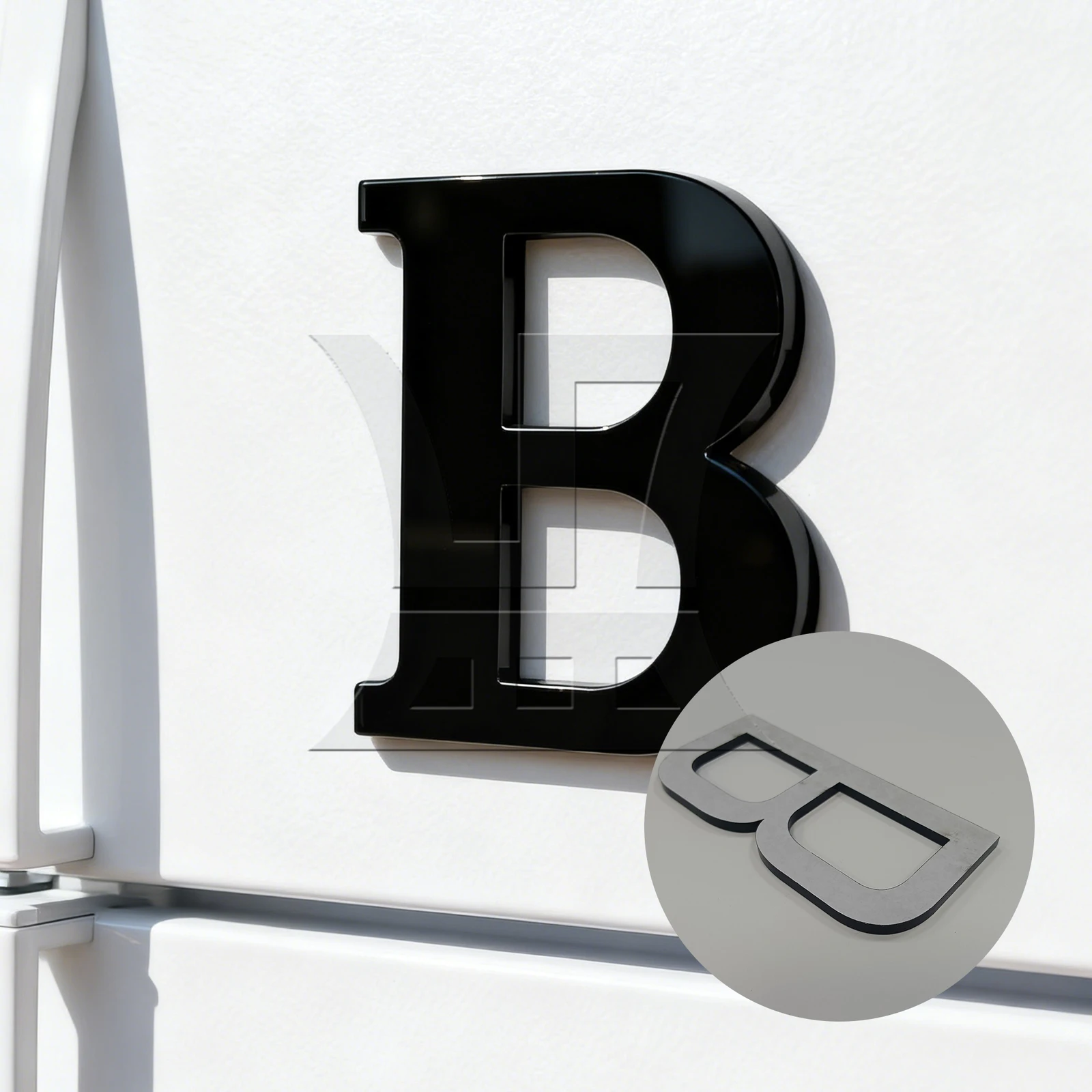 1pc 5 Inch Acrylic House Number Decoration Black Letter B for Door Garden Door Mailbox