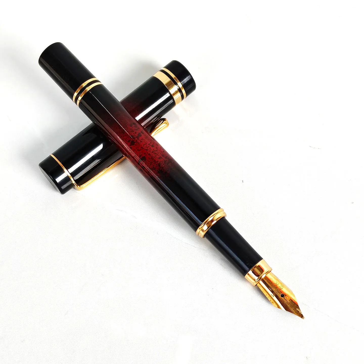 

Редкая винтажная перьевая ручка Yongsheng 525 с металлическим корпусом и мраморным узором, для письма, офисная канцелярия, коллекционная, ностальгическая, перо 0.5 мм