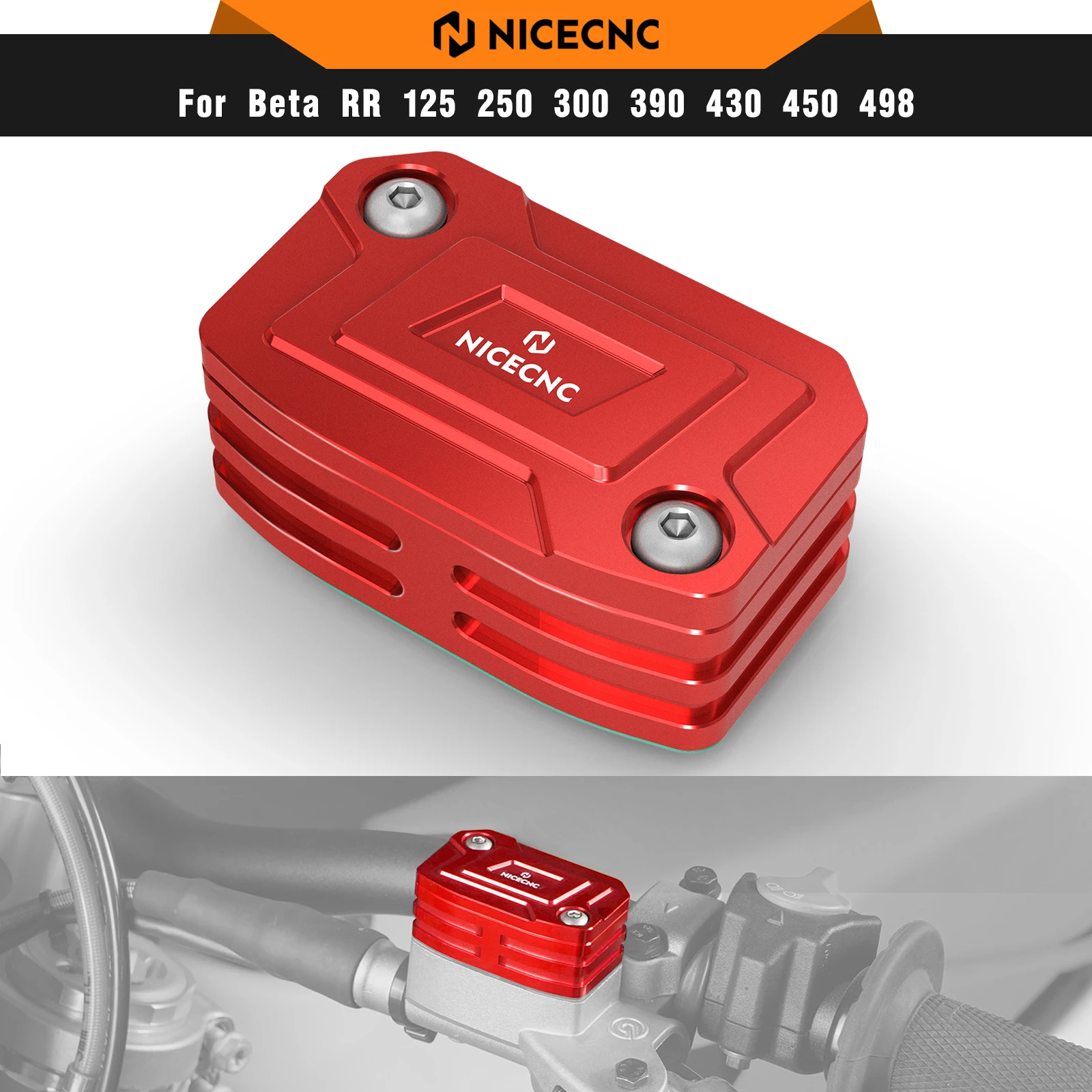 NICECNC For Beta RR 300 RR 250 2013-2024 Clutch Reservoir Large Volume Cover Cap RR RR-S 350 430 498 500 X-Trainer 300 2015-2024