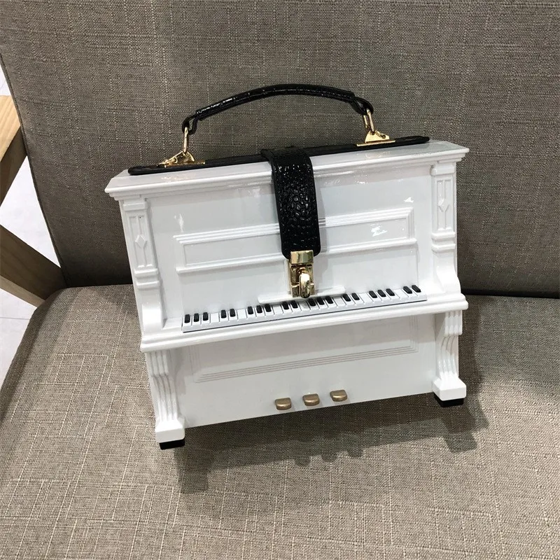 Piano Shape Handbag Women Acrylic Box Shoulder Bag Ladies Creative High Quality Chic Shaped Small Square Crossbody Bag 2025 New