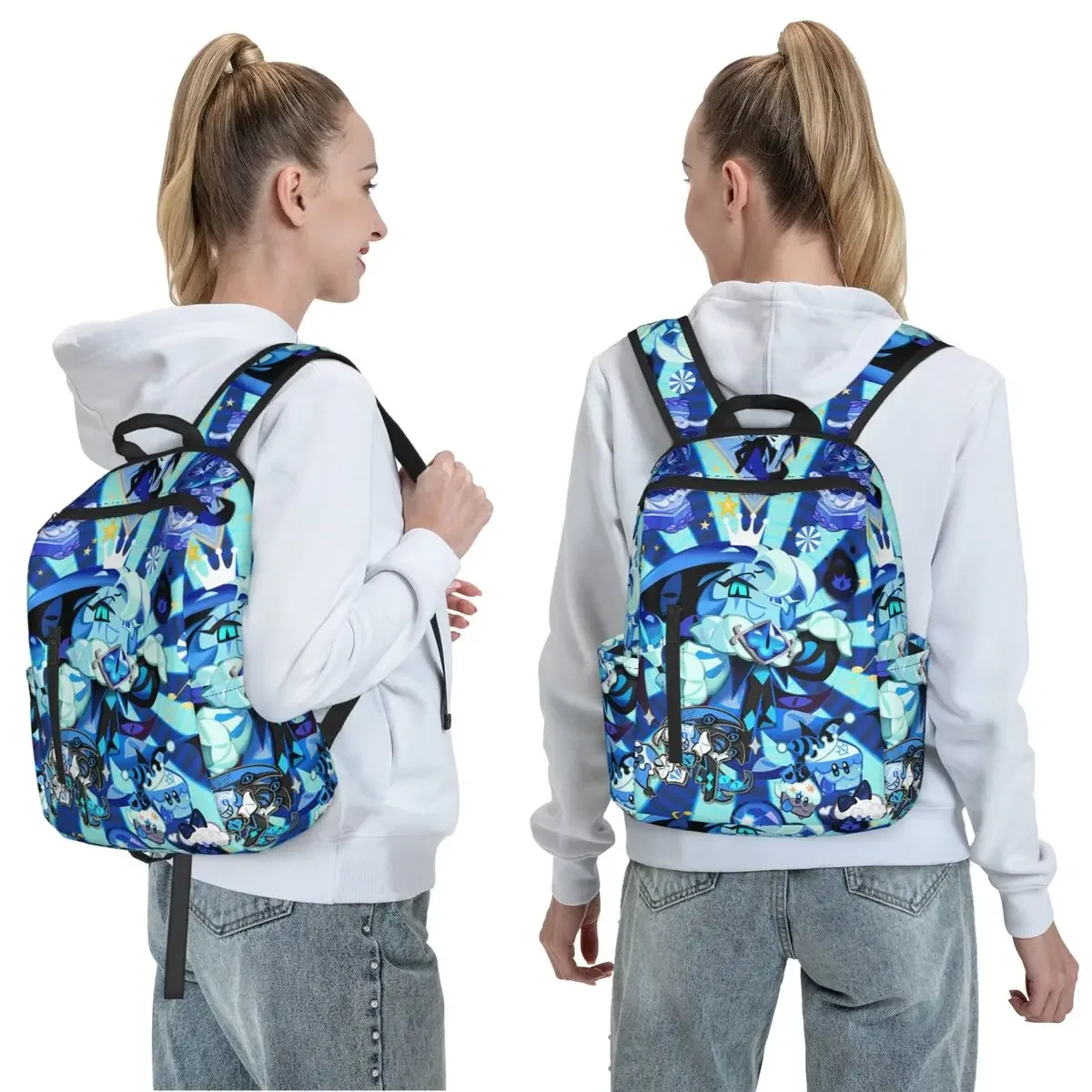 Shadow Milk Cookie Run Kingdom Backpack Large Capacity Boys Girls BookBag School Bag Shoulder Bags for Men Women