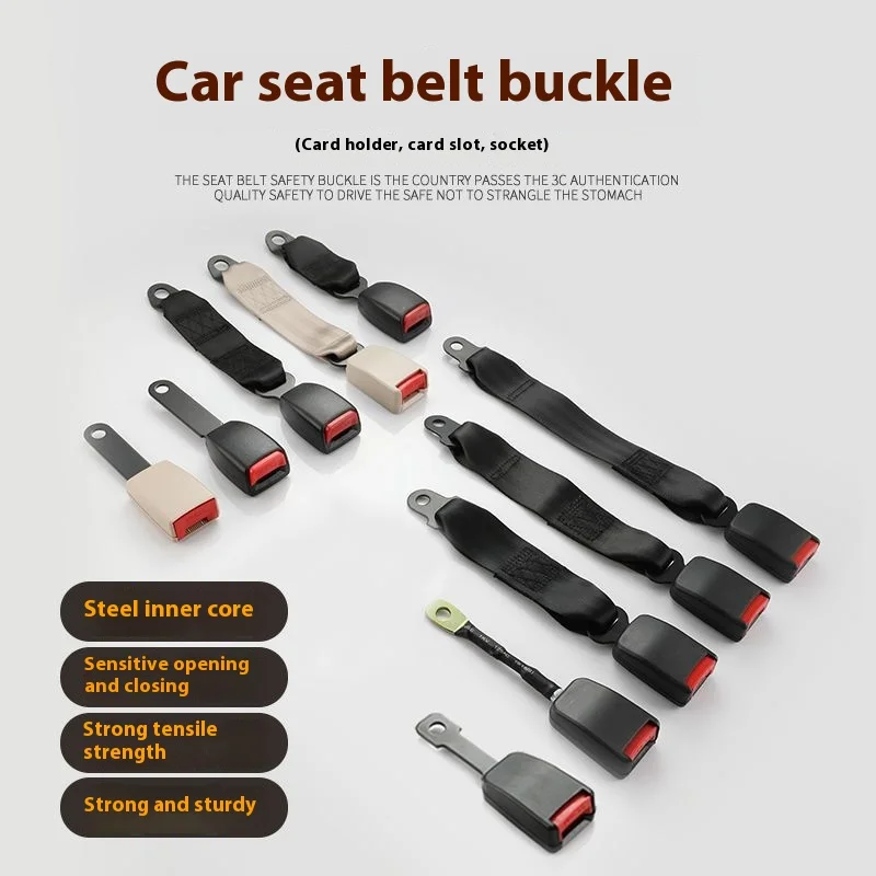 Car Seat Belt Socket Card Holder Release Buckle Lock Base Saloon Car off-Road Car Van Safety Belt Universal Accessories