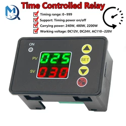 DC 12V 24V AC 110V 220V Programmable  Digital Timer Delay Relay Module LED Display Time Controller Timing Relay Switch T2310