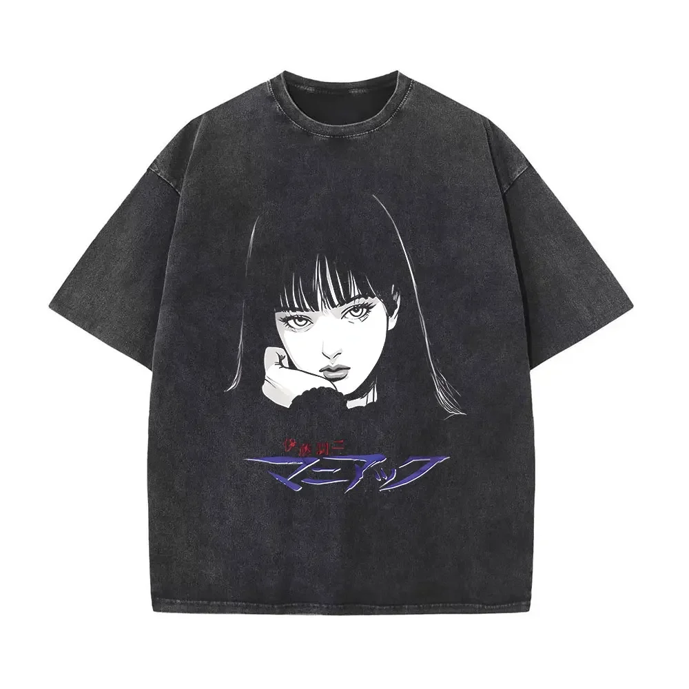 إثارة كوميك كاواكامي تومي طباعة غسلها جديد وصول ملابس رجالي تي شيرت أوم الجرافيك تي شيرت الرجال التي شيرت للرجال